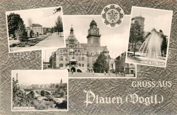 Plauen Vogtland Leninplatz Friedrich Ebert Brücke Ratha