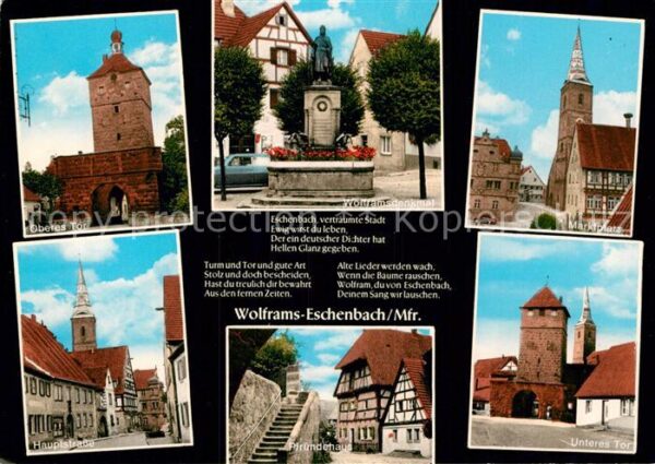Wolframs-Eschenbach Oberes Tor Wolframsdenkmal Marktplatz U