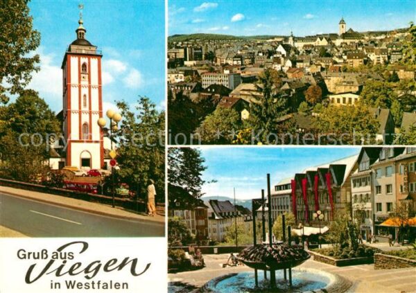 Siegen Westfalen Nikolaikirche Krönchen Marktplatz Brunn