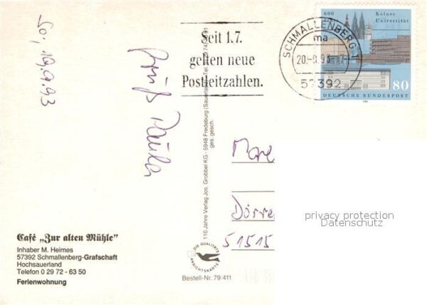 Grafschaft Sauerland Springbrunnen Park Stadtansicht – Bild 2