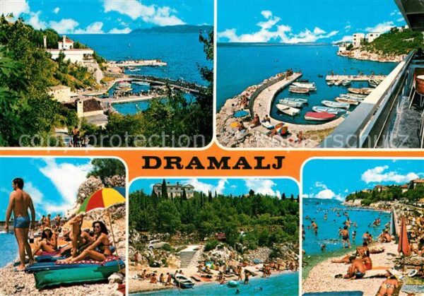 Dramalj Rumaenien Hafen Strand Panorama