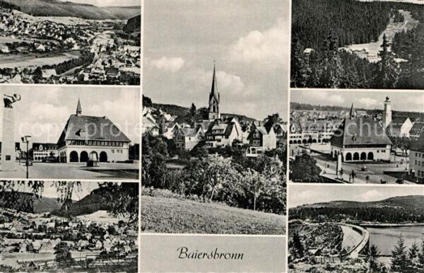 Baiersbronn Schwarzwald Kirche Marktplatz Staumauer Teilansicht