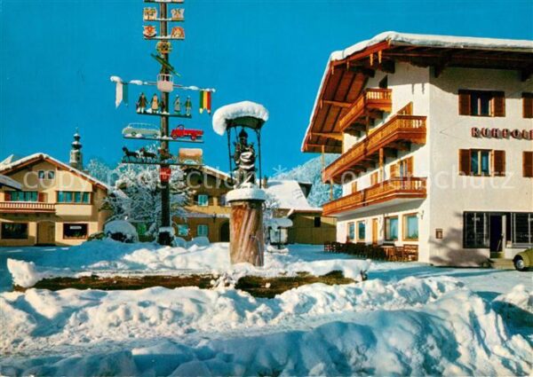 Ruhpolding Maibaum Marienbrunnen