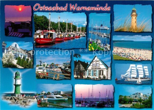 Warnemuende Ostseebad Hafen Dreimaster Passat Leuchtturm Fisc