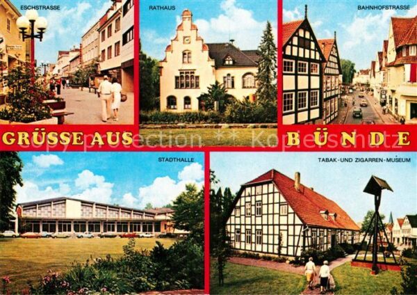 Buende Westfalen Bahnhofstrasse Rathaus Eschstrasse Stad