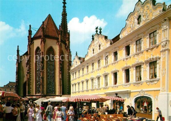 Wuerzburg Markt Marienkapelle Falkenhaus