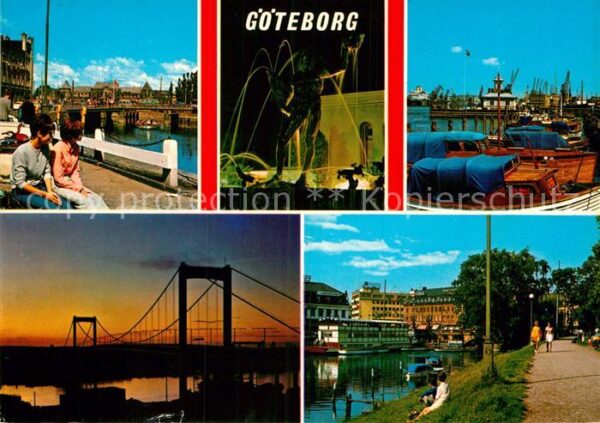 Goeteborg Hafen Brunnen Brücke