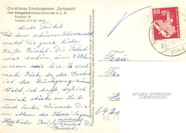 Koenigsfeld Schwarzwald Christliches Erholungshei9m Doniswald – Bild 2