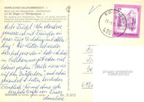 St Gilgen Salzkammergut Bergstation Zwölferhorn – Bild 2