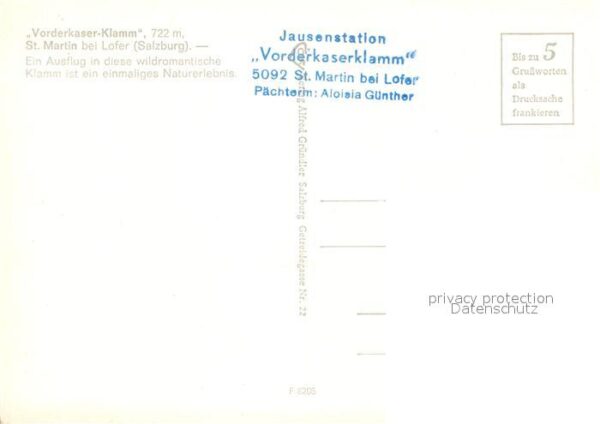 St Martin Lofer Jausenstation Vorderkaserklamm – Bild 2