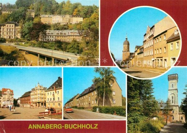 Annaberg-Buchholz Erzgebirge Pöhlberg Annenkirche Panorama