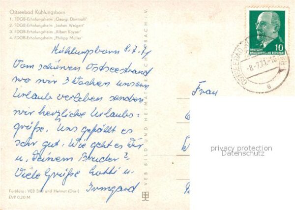 Kuehlungsborn Ostseebad FDGB Erholungsheim – Bild 2