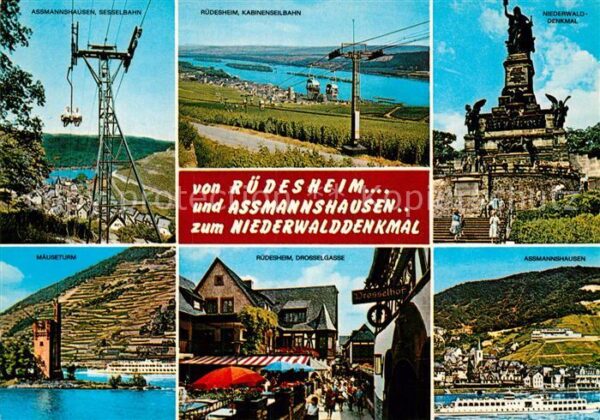 Ruedesheim Rhein Assmannshausen Sesselbahn Mäuseturm Dro