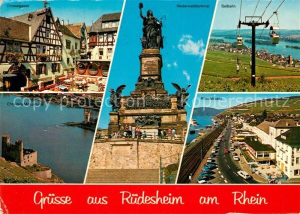 Ruedesheim Rhein Niederwalddenkmal Rheinstraße Mäuseturm