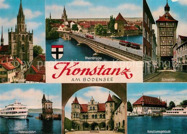 Konstanz Bodensee Rheinbrücke Schnetztor Münster Konziliu