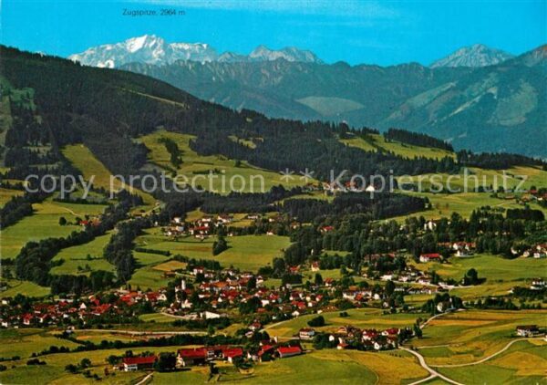 Bad Kohlgrub Fliegeraufnahme Ammergau Alpen Zugspitz