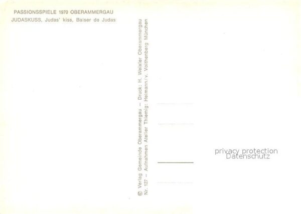 Oberammergau Passionsspiele Judakuss – Bild 2