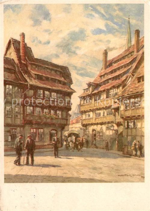 Halberstadt Gerberhäuser am Kulk Künster Walter Gem