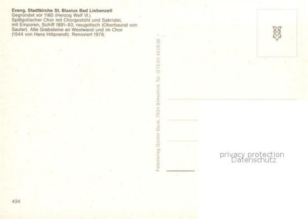 Bad Liebenzell Stadtkirche Sankt Blasius – Bild 2