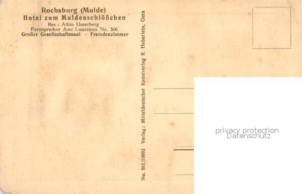 Gedicht auf AK Gruss aus Amerika Rochsburg Mulde – Bild 2