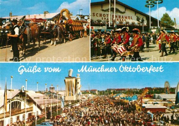 Oktoberfest München Parade Brauerei-Pferdegespann