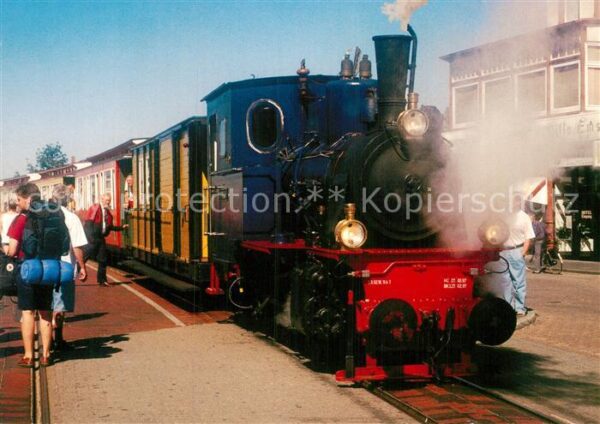 Lokomotive Dampfzug Bahnhof Borkum