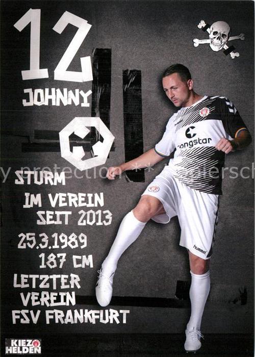 Fussball FC St. Pauli John Verhoek Autogramm