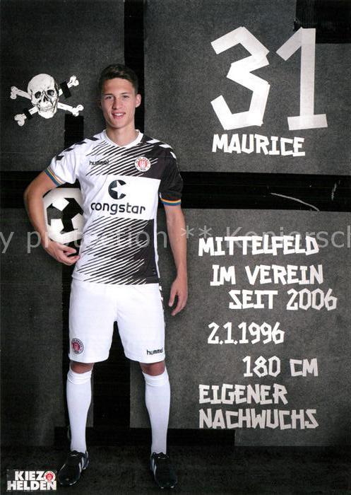 Fussball FC St. Pauli Maurice Litka Autogramm