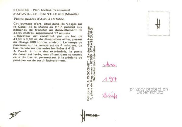 Schiffe Ships Navires Plan incline Transversal Saint-Louis-Ar – Bild 2