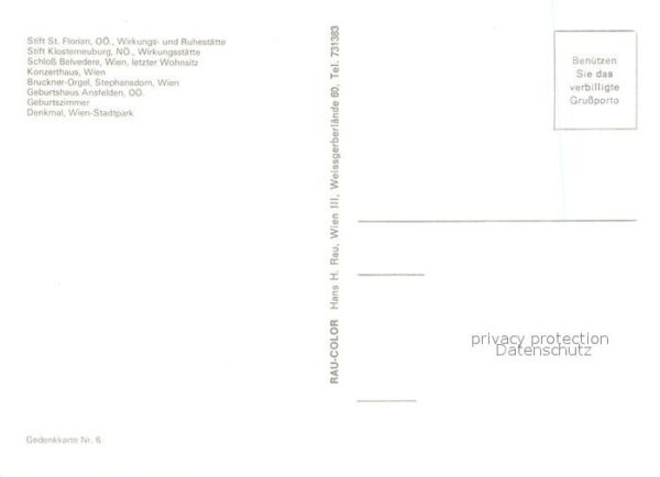 Komponist Anton Brückner Schloss Belvedere Wien K – Bild 2