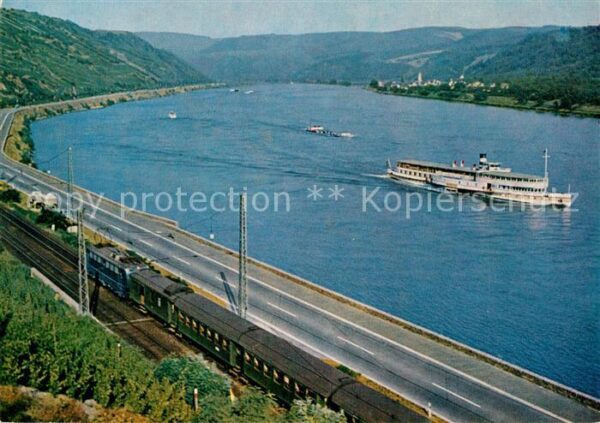 Dampfer Seitenrad Rhein Eisenbahn