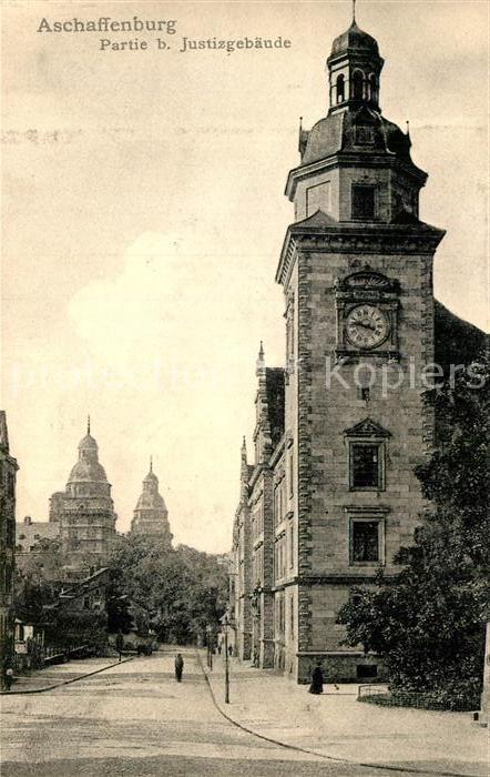 Aschaffenburg Main Justizgebäude in der Erthalstrasse um 1