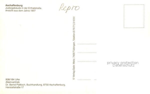 Aschaffenburg Main Justizgebäude in der Erthalstrasse um 1 – Bild 2