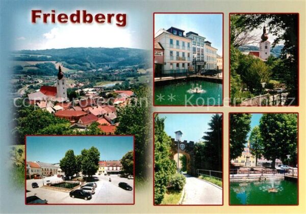 Friedberg Steiermark Panorama Schwimmbad Kirche Stadtplatz