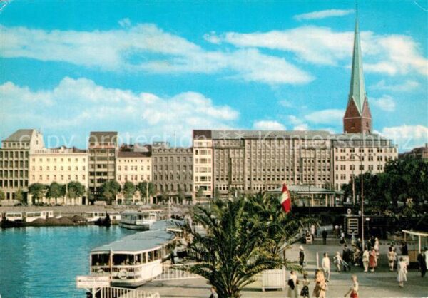 Hamburg Binnenalster mit Petrikirche