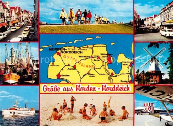 Norden Norddeich Ostfriesland Ortsmotive Fischerhafen Fahrgastschiff