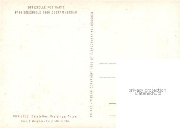 Oberammergau Passionsspiele 1960 Christusdarsteller – Bild 2