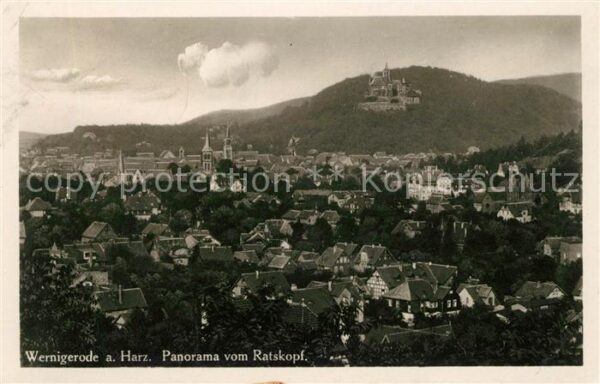 Wernigerode Harz Panorama vom Ratskopf