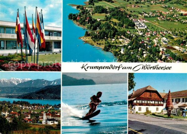 Krumpendorf Woerthersee Teilansichten Fliegeraufnahme