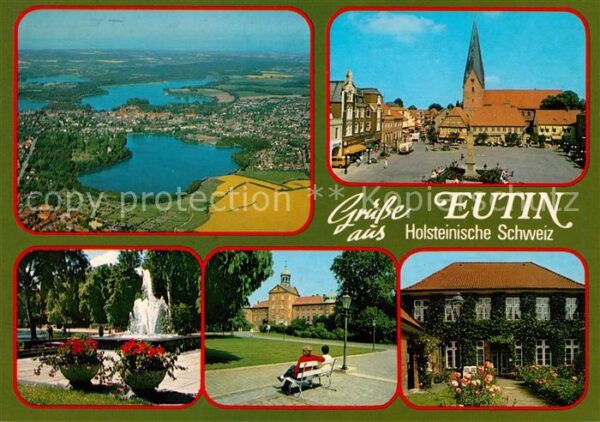 Eutin Fliegeraufnahme Markt Kirche Park Schlo