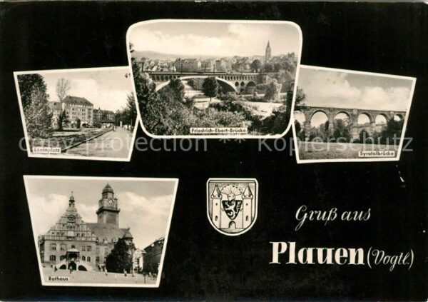 Plauen Vogtland Leninplatz Friedrich Ebert Brücke Syrat