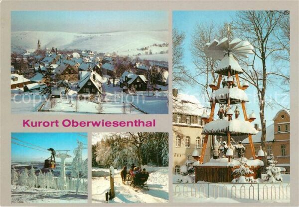 Oberwiesenthal Erzgebirge Panorama Seilbahn Pferdeschlitten
