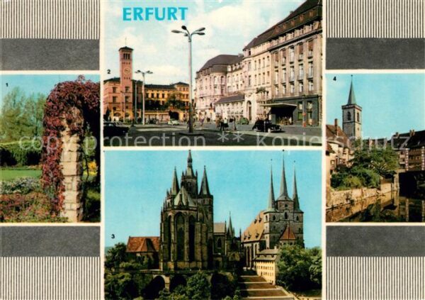 Erfurt Stadtpark Bahnhofsplatz mit HO Hotel Er