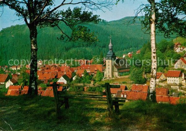 Lautenthal Harz Ortsansicht mit Kirche
