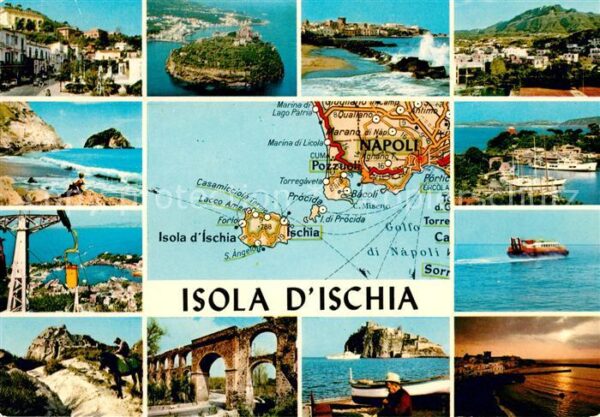 Isola d Ischia Inselansichten Seilbahn Hafen Strand Fä