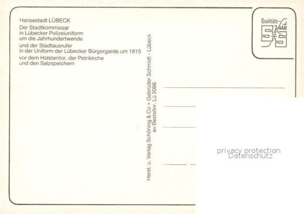 Luebeck Stadtkommisar Polizeiuniform Stadtausru – Bild 2