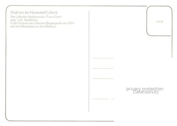 Luebeck Stadtausrufer Uniform Bürgergarde Markt – Bild 2