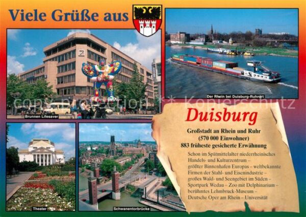 Duisburg Ruhr Brunnen Lifesaver Theater Schwanentorbr