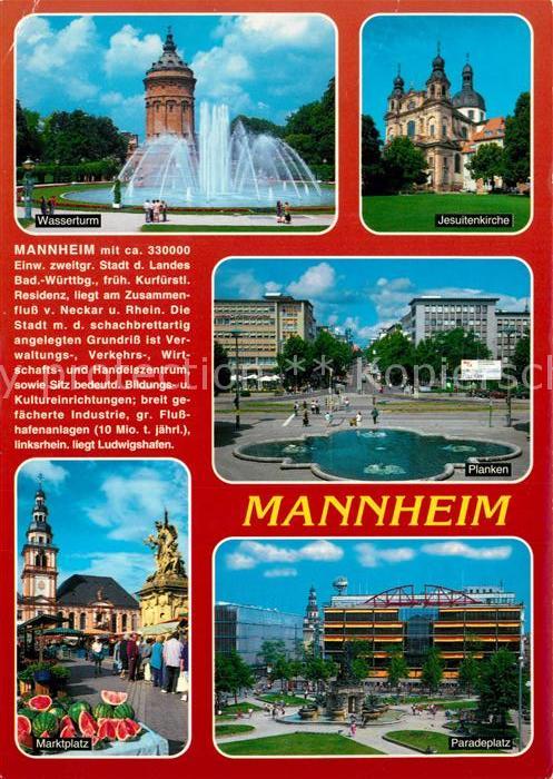 Mannheim Planken Paradeplatz Marktplatz Jesuiten