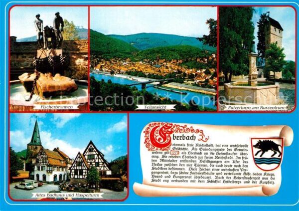 Eberbach Neckar Altes Badhaus Haspelturm Fischerbrunnen